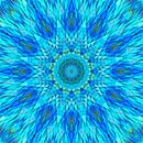 Mandala blauw 9 van Marion Tenbergen thumbnail