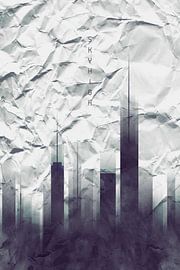 Graphic Art SKYHIGH Vintage Look | white by Melanie Viola