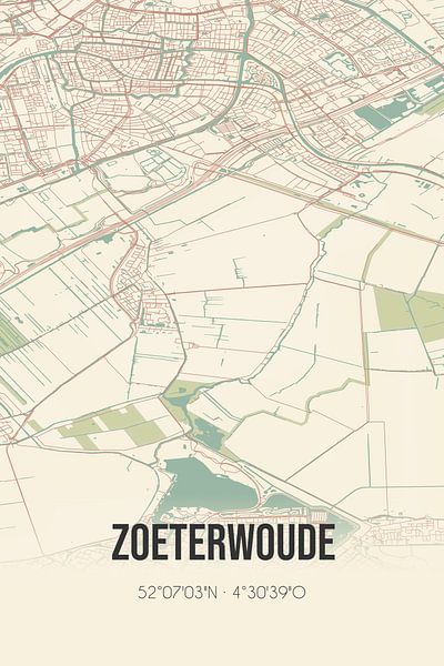 Vintage map of Zoeterwoude (South Holland) by Prints of Place