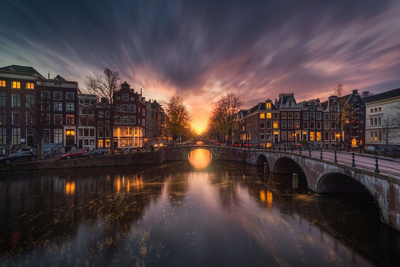 Amsterdam Prinsengracht Avond van Albert Dros