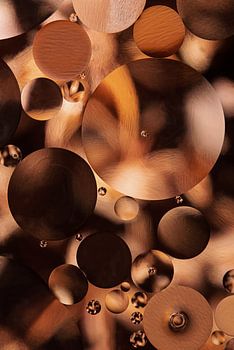 Warm shades of brown through the drops