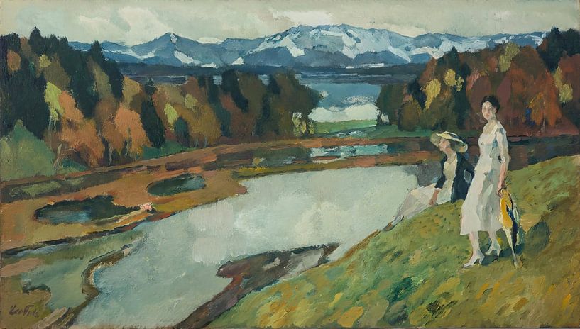 Leo Putz - Föhn, Kampenwand, Chiemsee (1911) van Peter Balan
