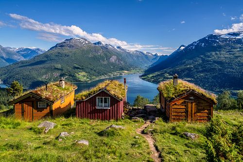 Vue sur Olden et le fjord du Nord