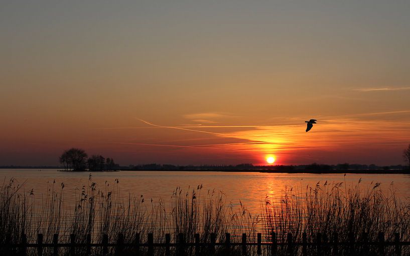 Zonsondergang Snekermeer par Wim Popken