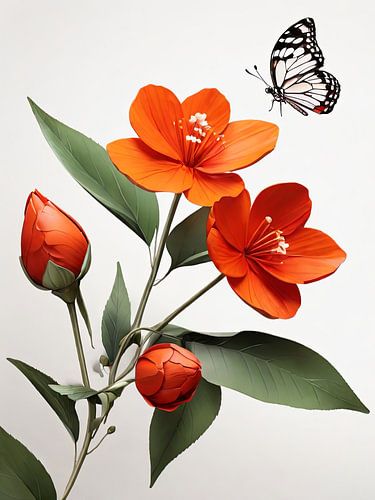 Flower And Butterfly