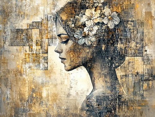 Woman Flowers by Art Whims