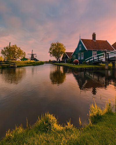 Zonsopkomst aan de Zaanse Schans