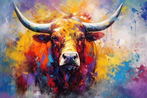 Kleurrijke stier