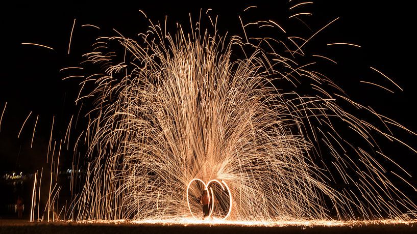 Rings of Fire - Sparkling Fireworks by Dirk Verwoerd