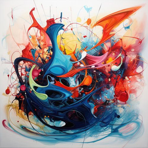 Bizarre Abstract surreal background of colours and shapes