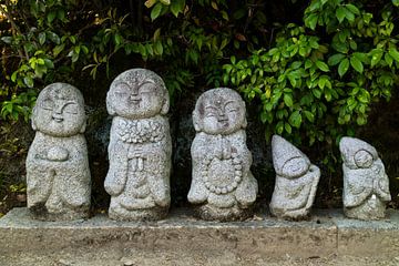 Traditionele stenen Japanse boedistische  Jizo Bosatsu van Frans Rombout