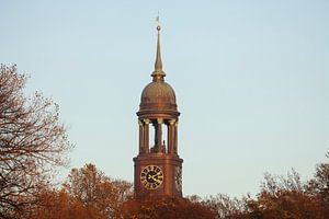 Hamburger Michel im Abendlicht, Hamburg, Deutschland