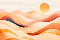 Paysage désertique Coucher de soleil