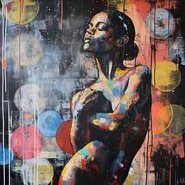 Portrait moderne de la beauté urbaine sur Peintures accrocheuses