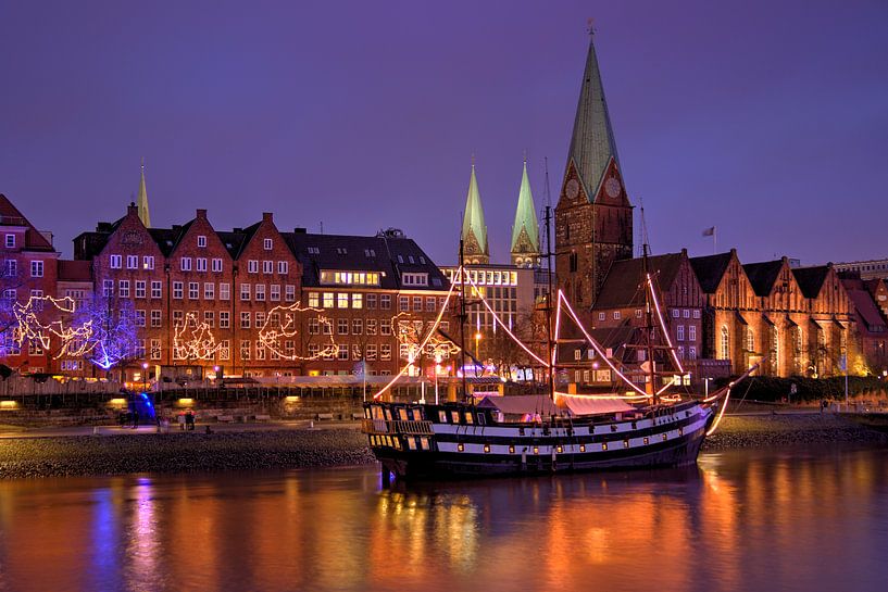 Bremen by Night, Duitsland van Adelheid Smitt