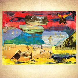 Engel über dem Strand von Hella Kuipers