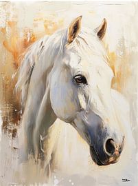 cheval de ferme abstrait sur Gelissen Artworks