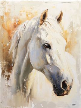 cheval de ferme abstrait sur Gelissen Artworks