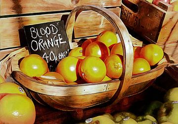 Blood Oranges Sales Display