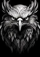 Majestic Falcon in Black and White 03