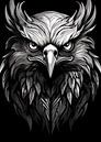 Majestic Falcon in Black and White 03 by Art-Time thumbnail