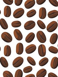 Kaffeebohnen-Streuung