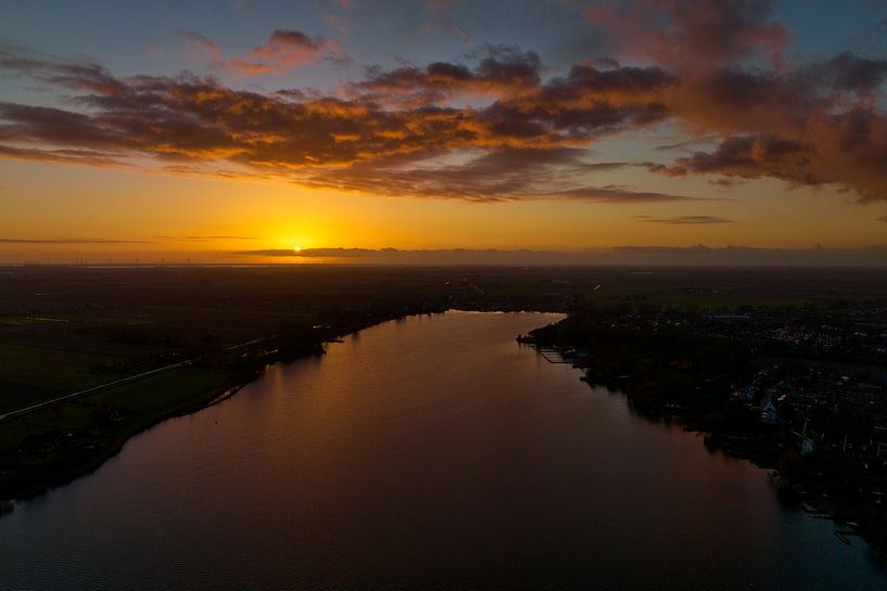 Coucher de soleil dans le Hoeksche Waard par Vivo Fotografie