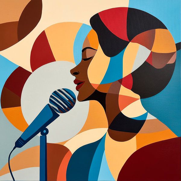 Kunstvolle Gesangsstimme von Poster Art Shop