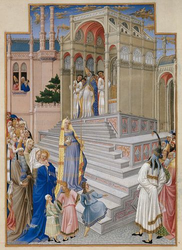 De Opdracht van het Kind in de Tempel (Très Riches Heures) – Gebroeders van Limburg