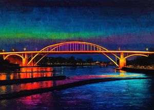John Frost Bridge in The Evening