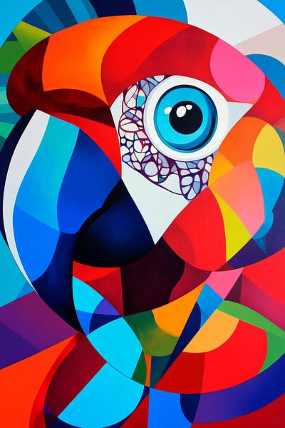 Colourful plumage - the play of colours of freedom by Poster Art Shop