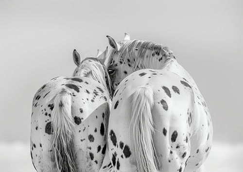 Dotted Love - Two Appaloosa horses lovingly side by side