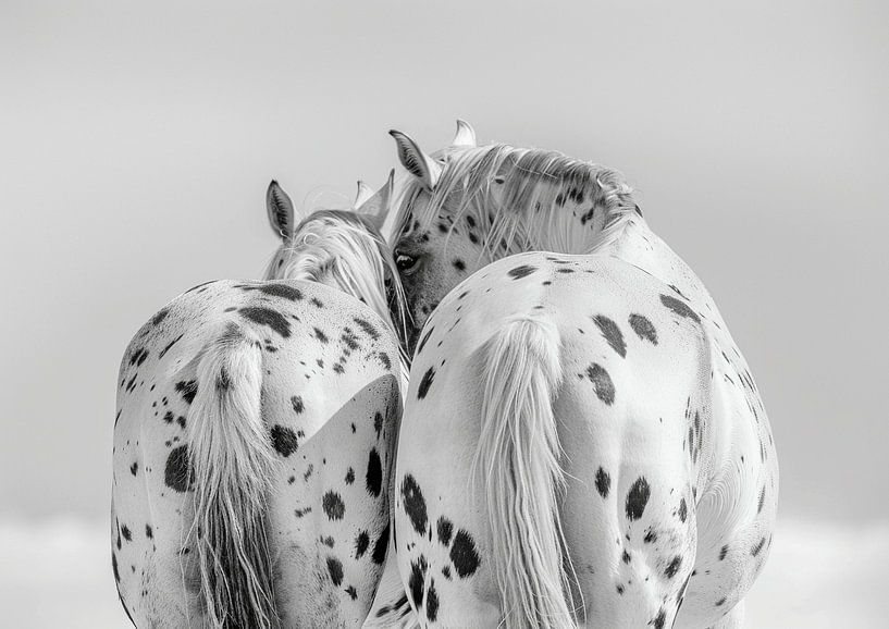 Dotted Love - Two Appaloosa horses lovingly side by side by Karina Brouwer
