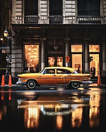 Retro style taxi