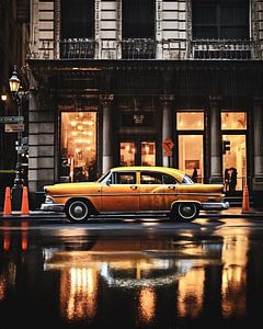 Taxi im retro Stil