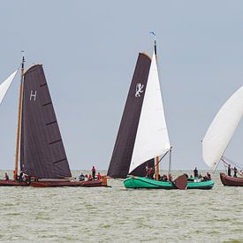 Skûtsjes on the IJsselmeer_04 by Harry Eggens