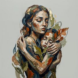 Mutter modernes Porträt von Mad Dog Art