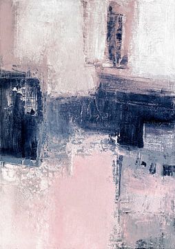 Roze en blauw abstract van Ela Szczepaniak