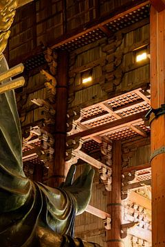 The gesture of calm at the temple in Nara by Marco Leeggangers