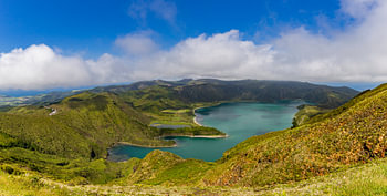Panorama von Lagoa do Fogo, Azoren