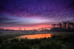 Zonsopkomst in Limburg van Jeroen Mikkers