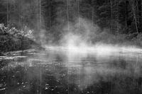 Brume d'eau le matin