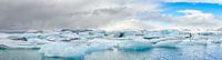 Icebergs in the Jökulsárlón Glacier Lagoon in Iceland