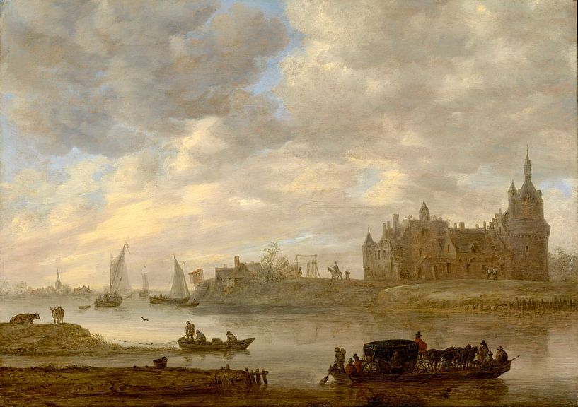 Ansicht des Schlosses Duurstede in Wijk bij Duurstede, Jan van Goyen von Meisterhafte Meister