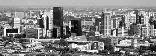 Photo aérienne panoramique du centre ville de Rotterdam