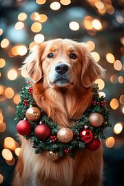 Weihnachtsdogge von Poster Art Shop