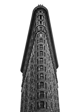NY Flatiron building (detail) black and white van Jeanette van Starkenburg