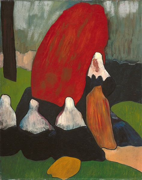 Emile Bernard - Bretonse vrouwen met zeewier (1892) van Peter Balan