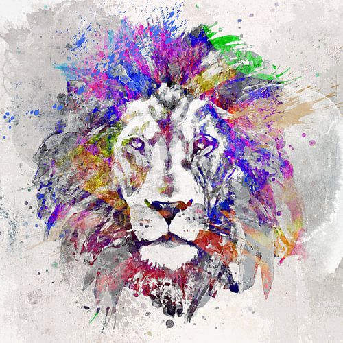 Leeuw Abstract in diverse Kleuren