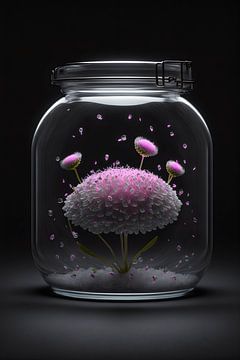 Zarte Blume in einem Weckglas. von Karina Brouwer